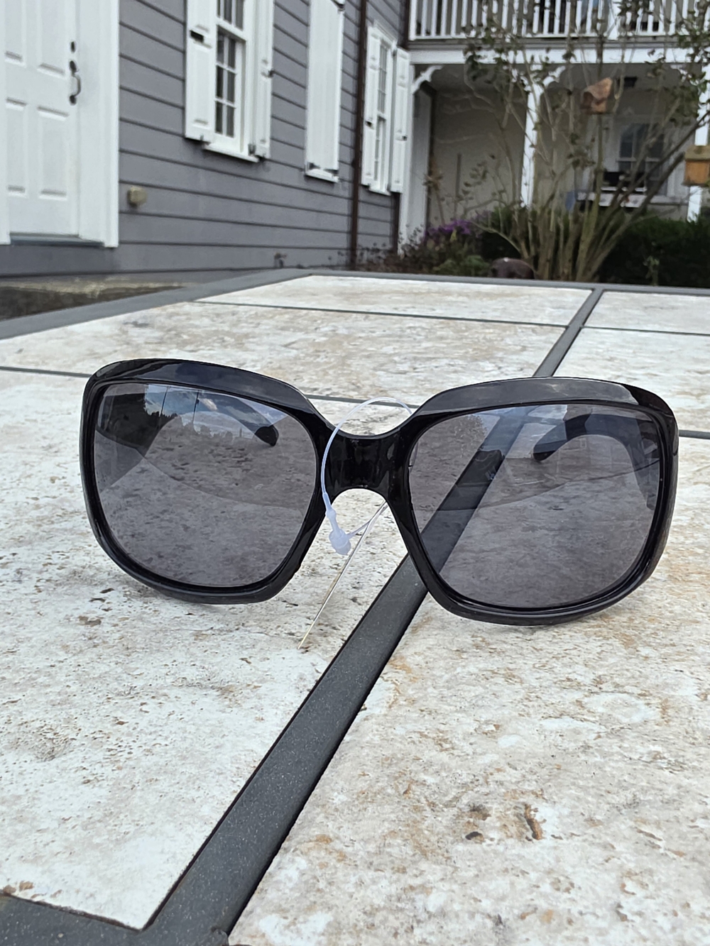Solar Flair Black Oversized Square Sunglasses NWT